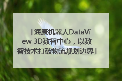 海康机器人DataView 3D数智中心，以数智技术打破物流规划边界