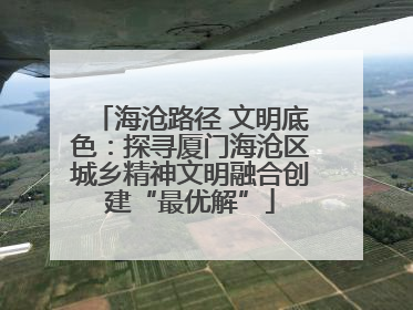 海沧路径 文明底色：探寻厦门海沧区城乡精神文明融合创建“最优解”