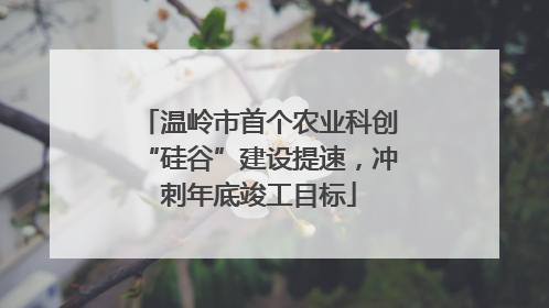 温岭市首个农业科创“硅谷”建设提速，冲刺年底竣工目标