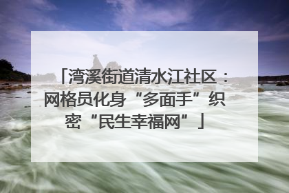 湾溪街道清水江社区：网格员化身“多面手”织密“民生幸福网”