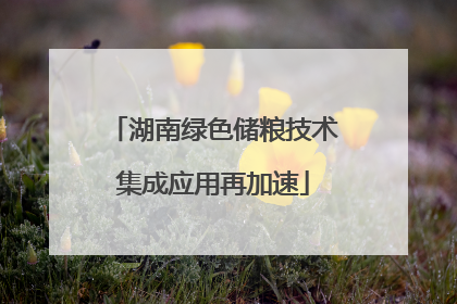湖南绿色储粮技术集成应用再加速