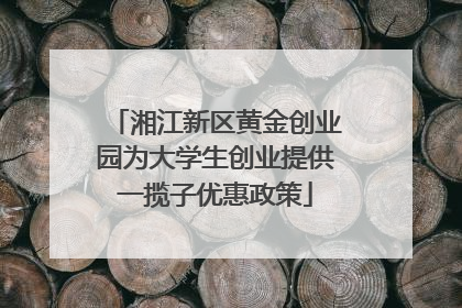 湘江新区黄金创业园为大学生创业提供一揽子优惠政策