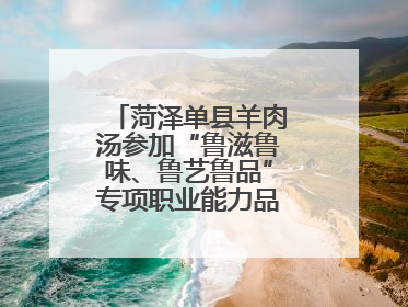 菏泽单县羊肉汤参加“鲁滋鲁味、鲁艺鲁品”专项职业能力品牌展示活动
