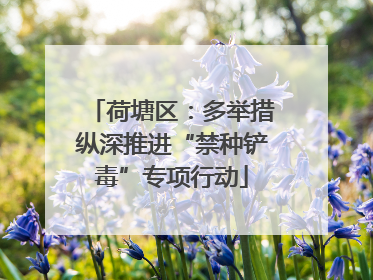 荷塘区：多举措纵深推进“禁种铲毒”专项行动