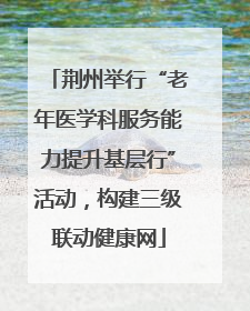 荆州举行“老年医学科服务能力提升基层行”活动，构建三级联动健康网