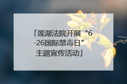 莲湖法院开展“6·26国际禁毒日”主题宣传活动