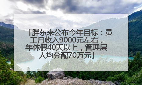 胖东来公布今年目标：员工月收入9000元左右，年休假40天以上，管理层人均分配70万元