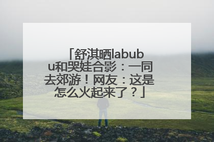 舒淇晒labubu和哭娃合影：一同去郊游！网友：这是怎么火起来了？