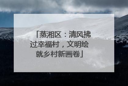 蒸湘区：清风拂过幸福村，文明绘就乡村新画卷