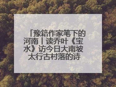 豫籍作家笔下的河南丨读乔叶《宝水》访今日大南坡 太行古村落的诗意重生