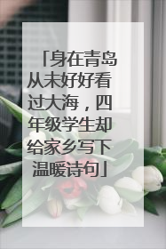 身在青岛从未好好看过大海，四年级学生却给家乡写下温暖诗句