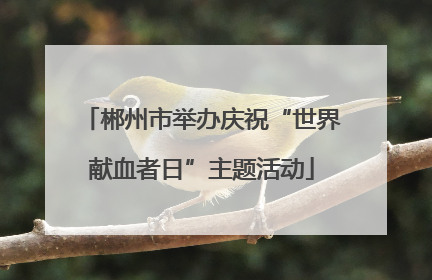 郴州市举办庆祝“世界献血者日”主题活动