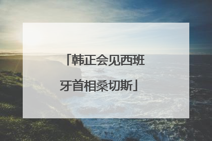 韩正会见西班牙首相桑切斯