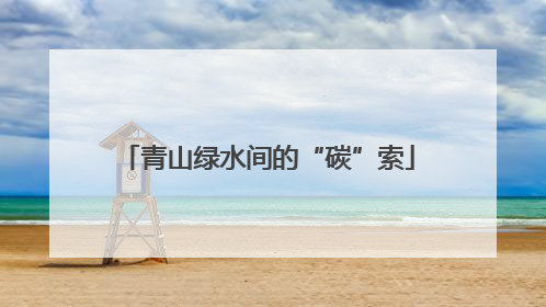 青山绿水间的“碳”索