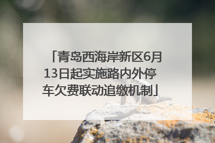 青岛西海岸新区6月13日起实施路内外停车欠费联动追缴机制