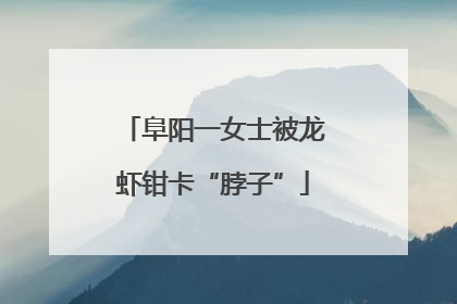 阜阳一女士被龙虾钳卡“脖子”
