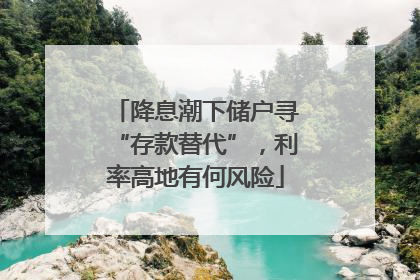 降息潮下储户寻“存款替代”，利率高地有何风险