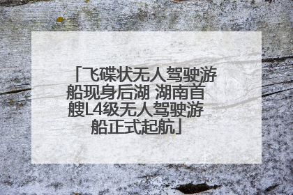 飞碟状无人驾驶游船现身后湖 湖南首艘L4级无人驾驶游船正式起航