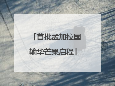 首批孟加拉国输华芒果启程