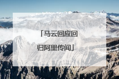 马云回应回归阿里传闻