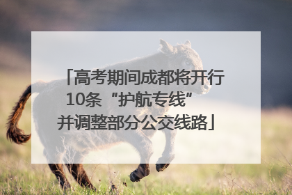 高考期间成都将开行10条“护航专线” 并调整部分公交线路