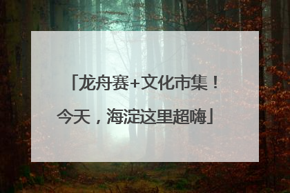 龙舟赛+文化市集！今天，海淀这里超嗨