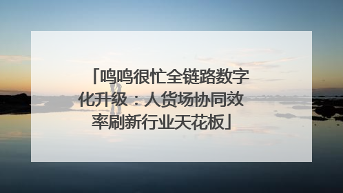 鸣鸣很忙全链路数字化升级：人货场协同效率刷新行业天花板