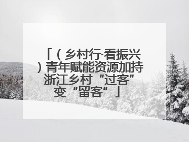 （乡村行·看振兴）青年赋能资源加持 浙江乡村“过客”变“留客”