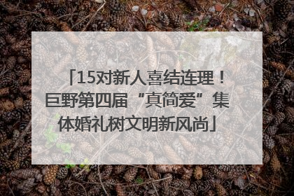 15对新人喜结连理！巨野第四届“真简爱”集体婚礼树文明新风尚