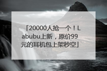 20000人抢一个！Labubu上新，原价99元的耳机包上架秒空