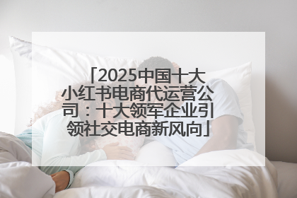 2025中国十大小红书电商代运营公司：十大领军企业引领社交电商新风向