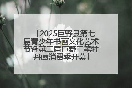 2025巨野县第七届青少年书画文化艺术节暨第二届巨野工笔牡丹画消费季开幕