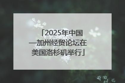 2025年中国—加州经贸论坛在美国洛杉矶举行