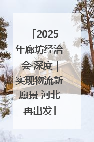 2025年廊坊经洽会·深度｜实现物流新愿景 河北再出发
