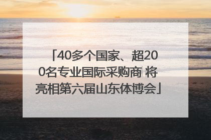 40多个国家、超200名专业国际采购商 将亮相第六届山东体博会