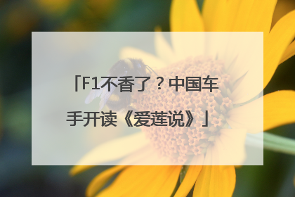 F1不香了？中国车手开读《爱莲说》